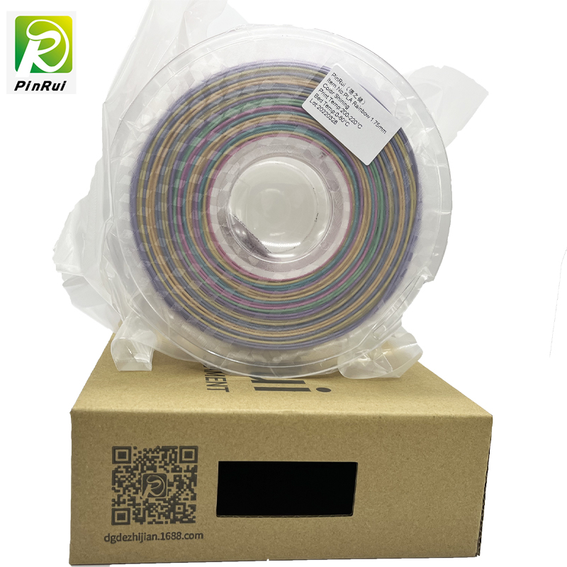 Pinrui Glitter PLA 1.75mm 3d skrivarfilament glittrande blinkande regnbåge färg