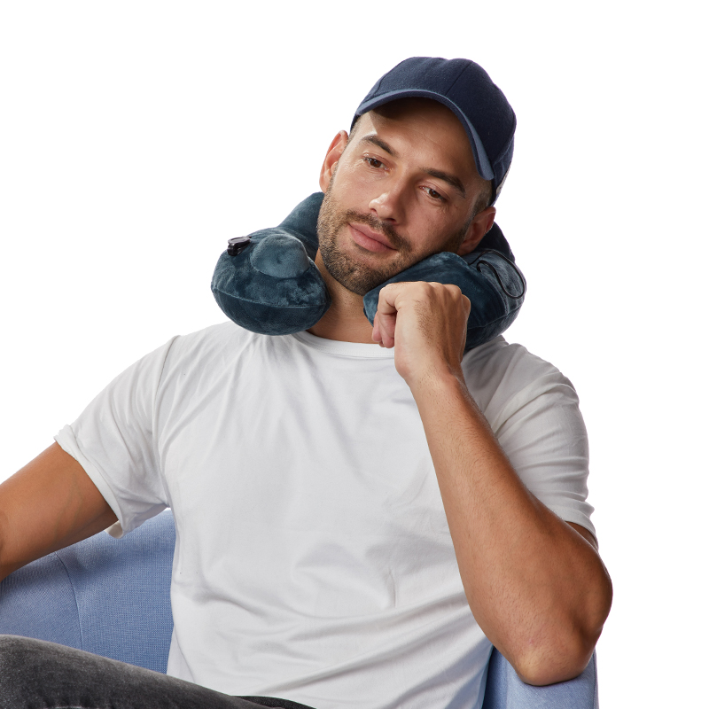 Uppvärmdnacke kudde för resor, bärbar huvud Cervical support vila kudde twist