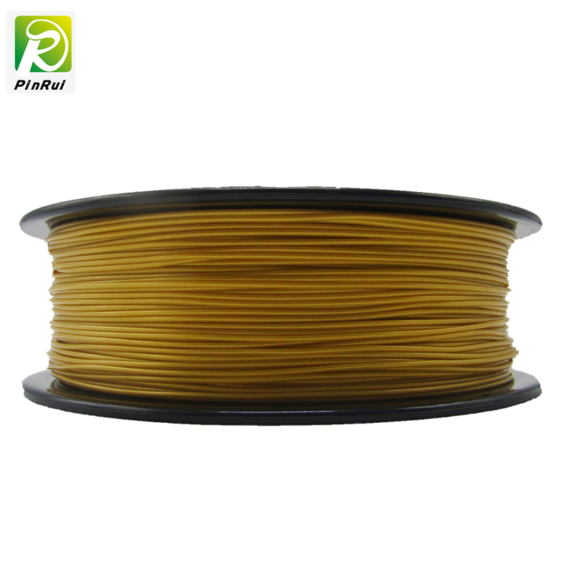 Pinrui Högkvalitativ 1kg 3D PLA Printer Filament Gul guldfärg