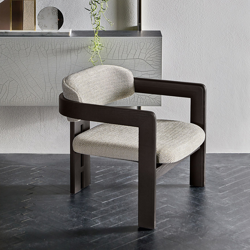 Modern design avkopplande lounge stolar träram tyg singel accent soffa stol vardagsrumsmöbler
