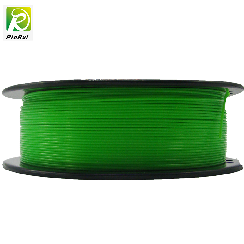 Pinrui Högkvalitativ 1kg 3d PLA Printerfilament transparent grön färg