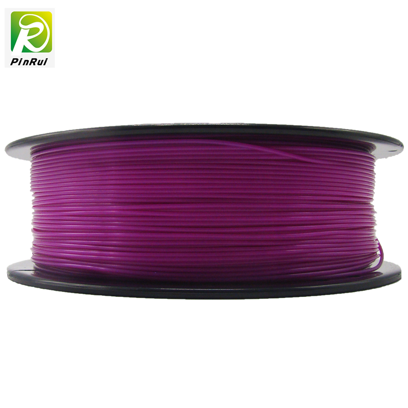Pinrui Högkvalitativ 1kg 3D PLA Printerfilament transparent lila färg