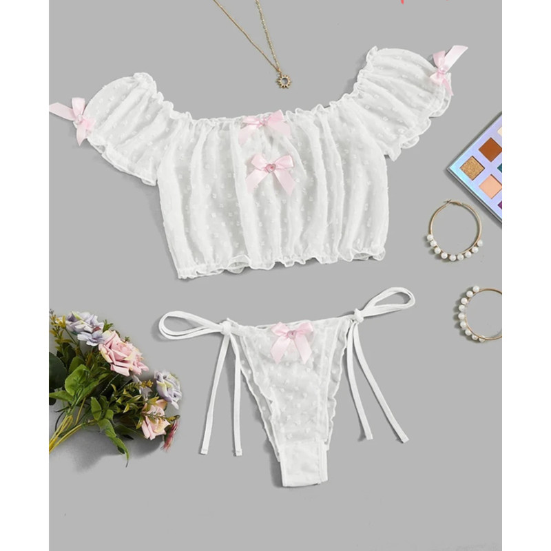 Partihandel Valentinsdag Kvinna Två Piece Bra Panty Set Erotica Sensual Underkläder Lace Sexiga Kvinnor Lenceria Sexig Underkläder