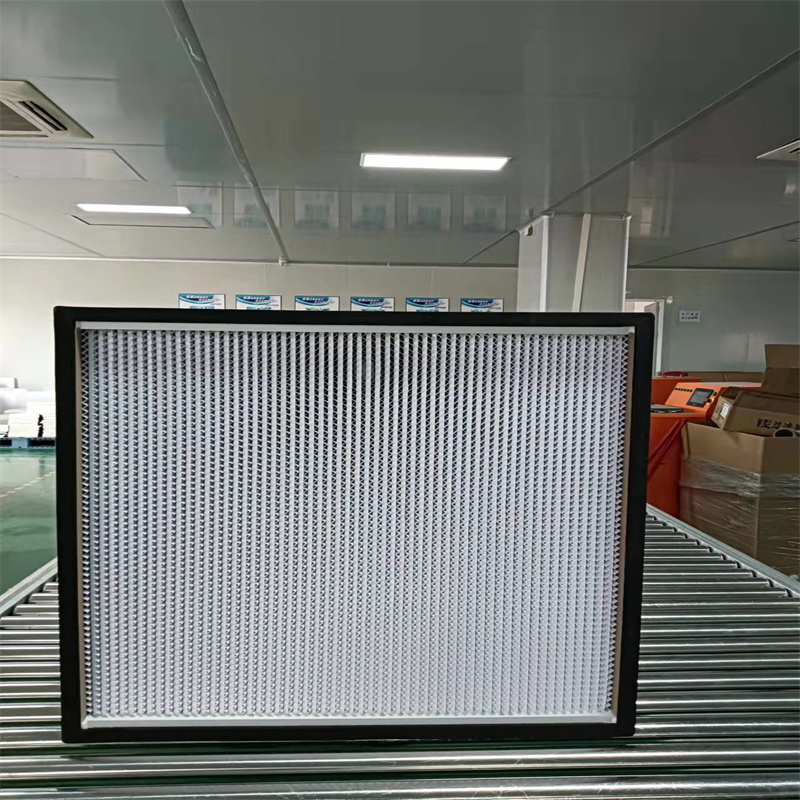 Träram Custom Clean Room Deep Pleat HVAC Hepa Panelfilter med stabil lufthastighet