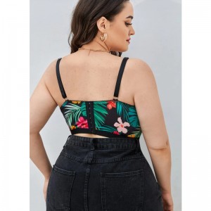 Plus blommig spets underwire bh