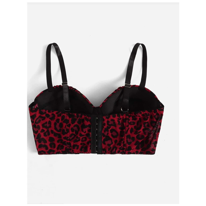 Plus leopard ruched byst underwire bh
