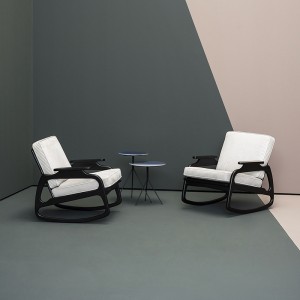 Fransk träram Tyg Enstaka soffa Armstol Modern Lounge Accent Stolar för vardagsrumsmöbler