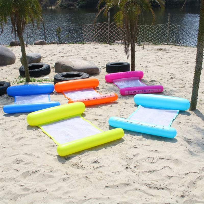 Uppblåsbara pool float för vuxen, pool hängmatta (sadel, drifter, lounge stol), sommar pool stol, bärbar vatten lounge
