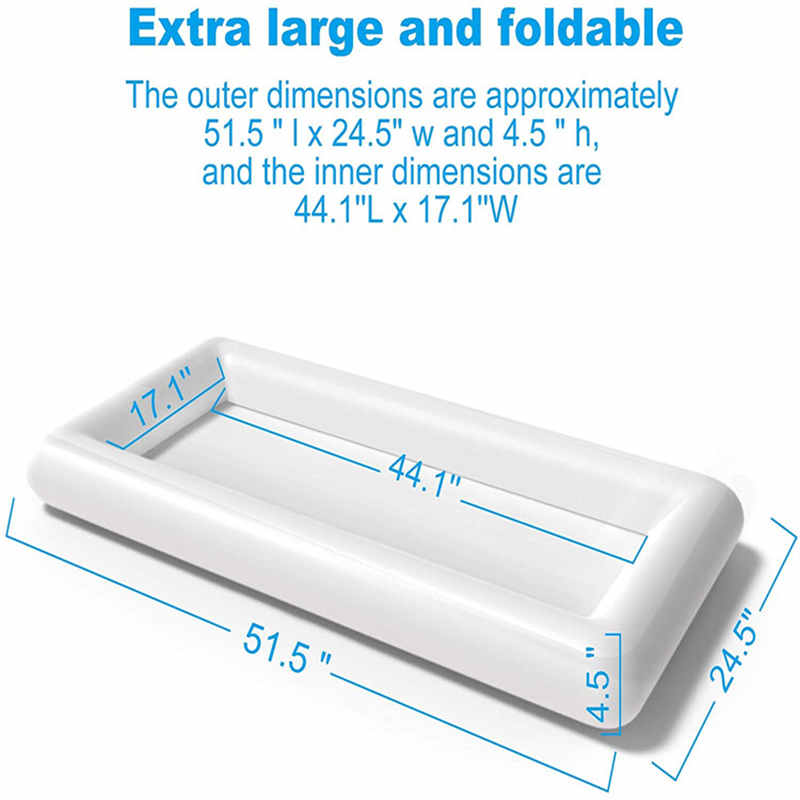 Uppblåsbara vit isstång, isflöde, uppblåsbara pool