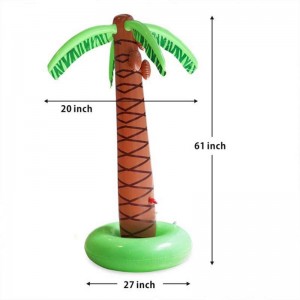 Uppblåsbara Palm Coconut Tree Toy, Utomhus Float Decoration för Beach Background