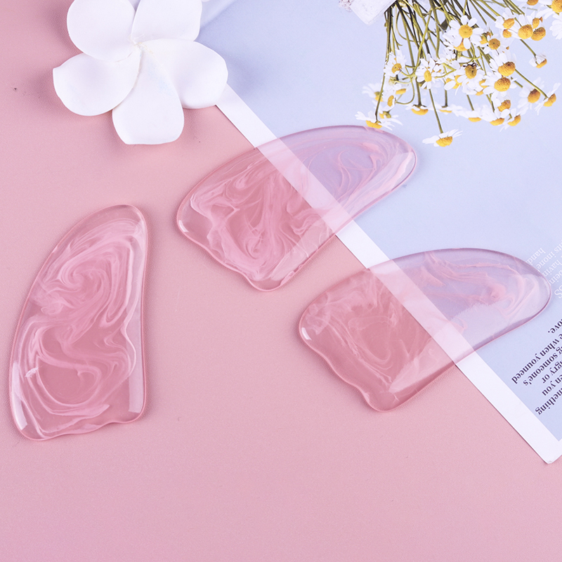 Rulla ansikte bantning massager lyft verktyg harts ansiktsmassage rullar hudmassage skönhetsvård v formad dubbel huvud gua sha kit