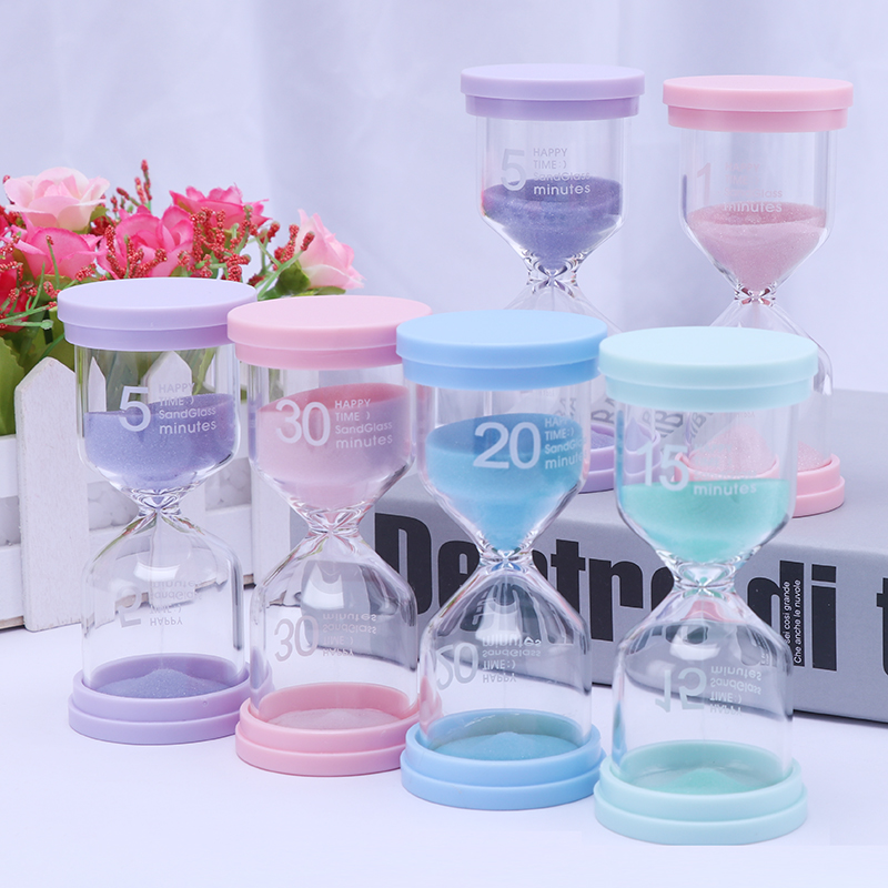 Sand Timers för barn, förskola lärande leksaker, färgstarka timers 1/3/5/10/15/30 minuter klassrumstimer, timglas tandborste timer, sensoriska leksaker