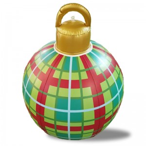 Juluppblåsbara dekorationsbollar, jul PVC uppblåsbara hängande ornament