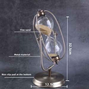 Timer metall roterande sand klocka europeisk stil vardagsrum dekoration ornaments födelsedag present30/60 minuter tid timglas