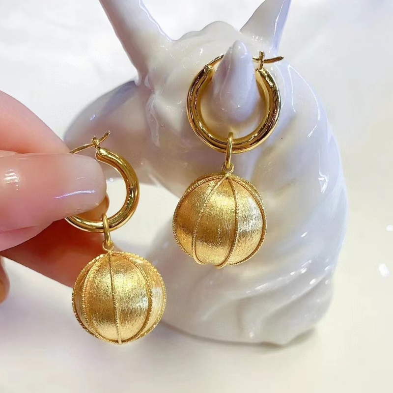 Tuochen smycken 18k gul guld redo att skicka örhängen för kvinnor