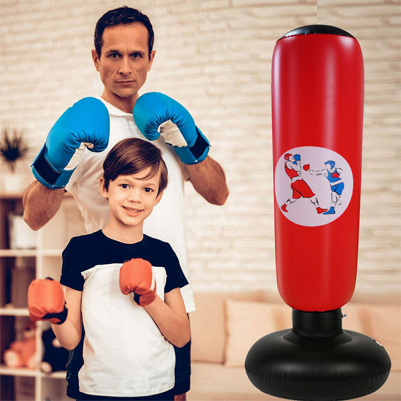Tillverkare Direkt Boxning Sandbag, Uppblåsbara PVC Vent Boxing Kolumn Toy för barn och vuxen