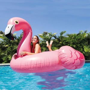 Factory Direct Sale Flamingo, uppblåsbar PVC -simning, vattenleksakspel