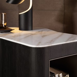 Sovrum möbler trä sängbord bordnattbord med lådor bröst säng skåp valnöt eller vitt