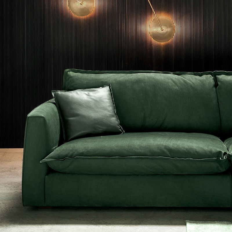 Italiensk design Baxter modern lyxlädersoffa uppsättningar för vardagsrum