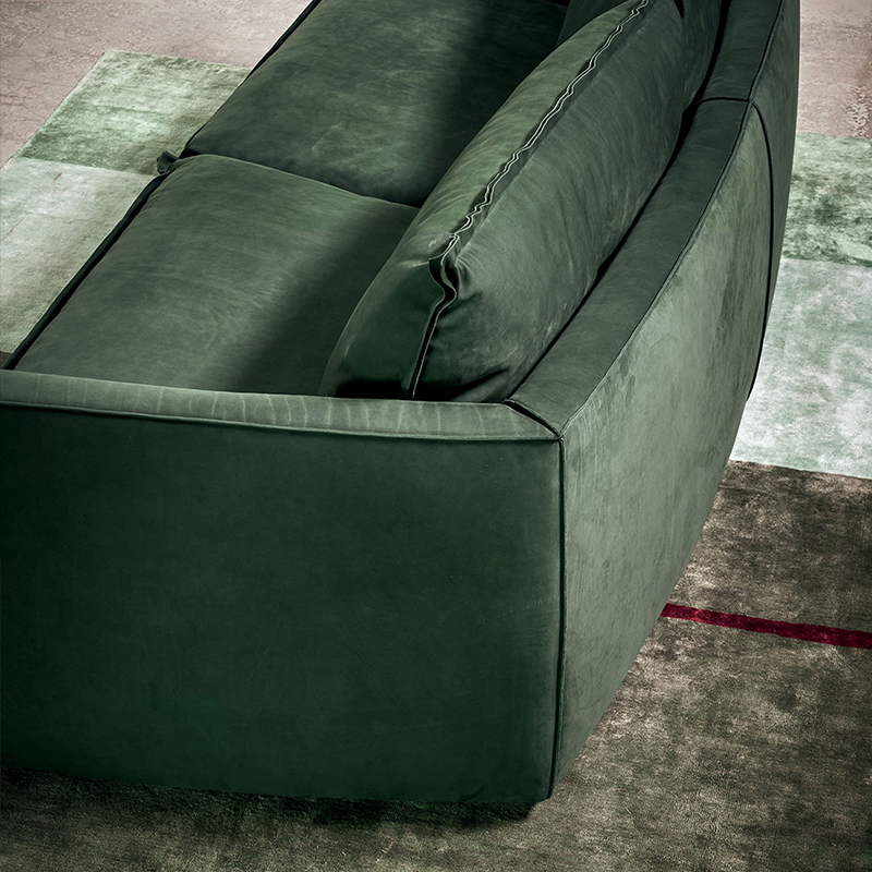 Italiensk design Baxter modern lyxlädersoffa uppsättningar för vardagsrum