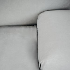 Italienskt läder trä modern 3 -sits tyger soffa uppsättning för vardagsrum