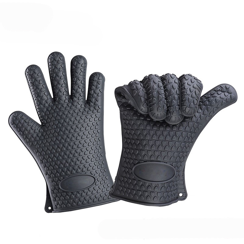 Anpassad fri storlek Värmebeständig silikonugn Glove Silicon Oven Mitts