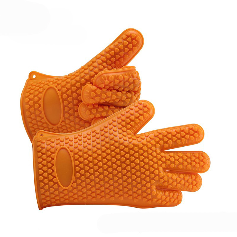 Anpassad fri storlek Värmebeständig silikonugn Glove Silicon Oven Mitts