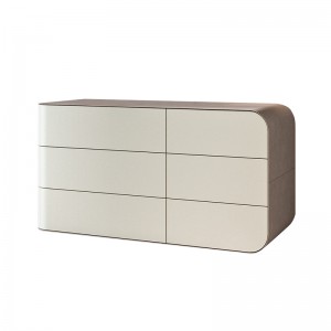 Modernt hemmöbler läder trä vit buffé skänk för matsal