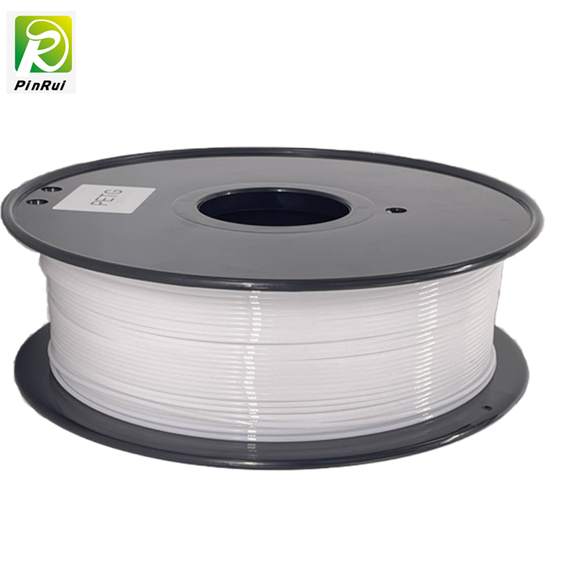 Pinrui 3D -skrivare 1.75mmpetg filament vit färg för 3D -skrivare