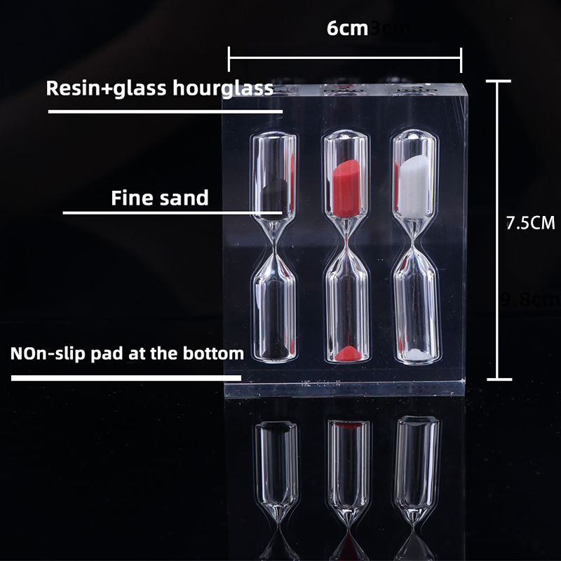 Akryl Sandtimers 3/4/5min Sandtimer för barn Färgglad timglas heminredning Sandglas födelsedag xmas presentkristall