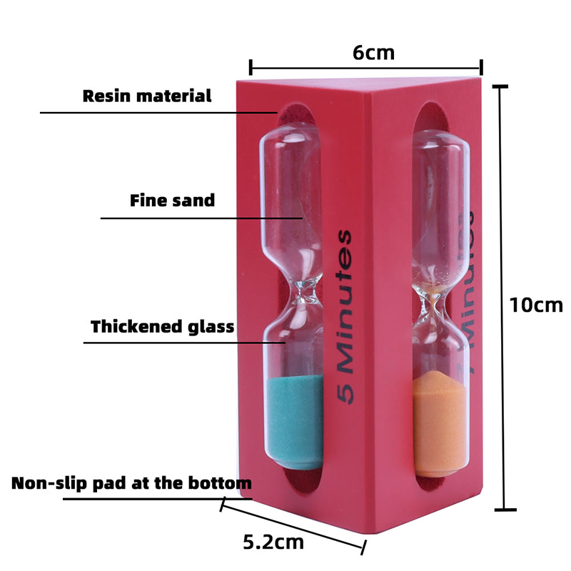 3-i-1 3/5/7 minuter triangulär trä sand timglas barn titta klocka timer sandglas hem dekoration ampulheta hemlig gåva