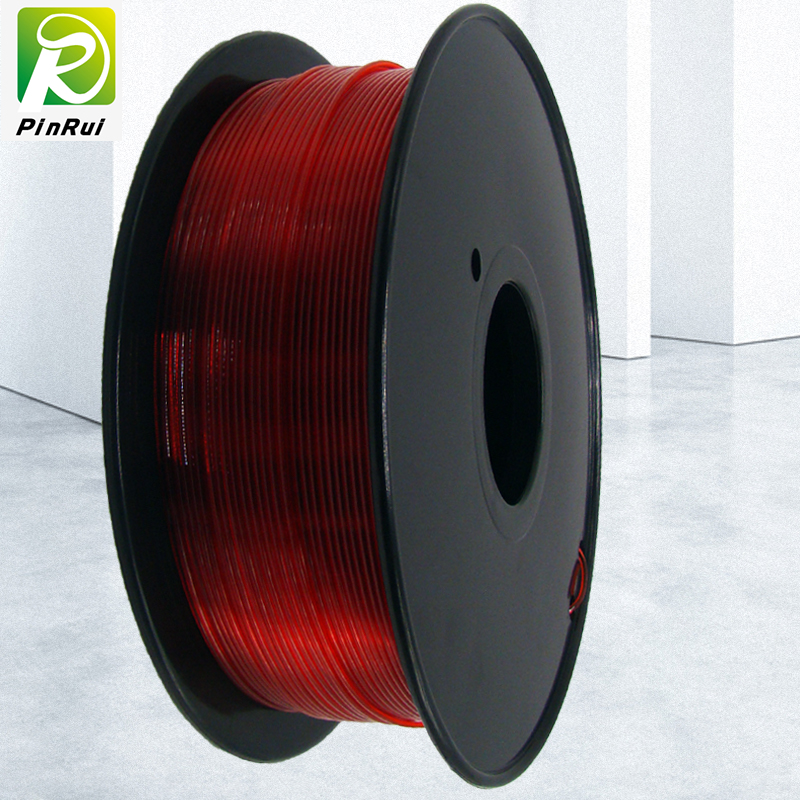 Pinrui 3D -skrivare 1.75mmpetg filamentröd färg för 3D -skrivare