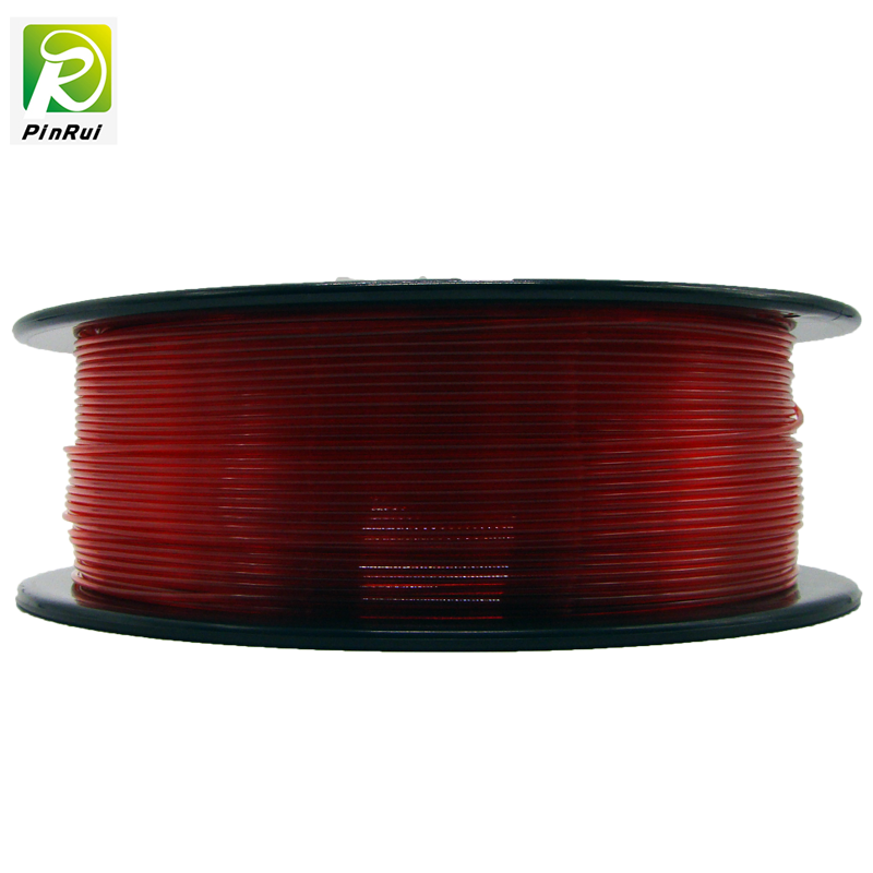 Pinrui 3D -skrivare 1.75mmpetg filamentröd färg för 3D -skrivare