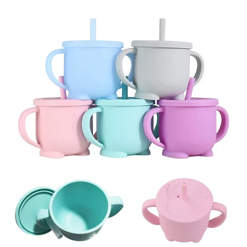 Matkvalitet Silikon Baby Feeding Training Cups, Mood Lenaning Cups