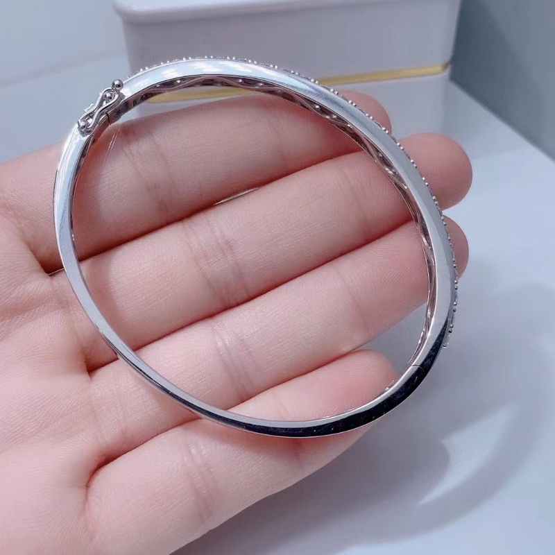 Tuochen smycken anpassad 18k guld med riktiga diamantstenarmband för flicka