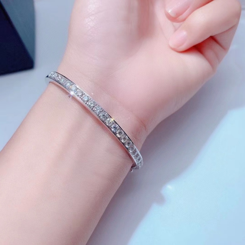 Tuochen smycken anpassad 18k guld med riktiga diamantstenarmband för flicka