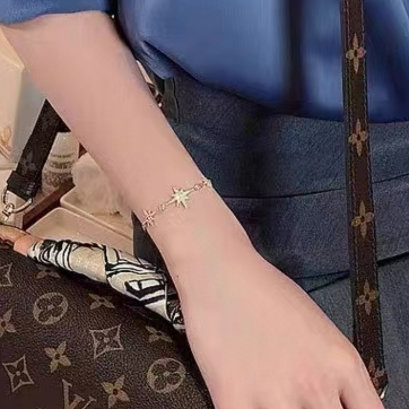 Tuochen smycken modeny design 18k/14k/10k guld diamantstjärna samling armband