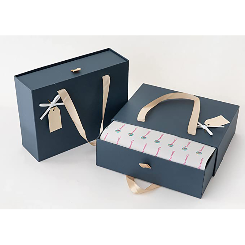 Parentco presentförpackning-nuvarande låda med locket glida ut-elegant liten presentförpackning- återanvändbar presentförpackning för presenter, bröllop, årsdag, baby shower, choklad&mer- lätt öppna&nära- mörkblå
