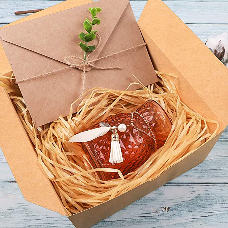 Moretoes Bruna presentförpackningar Kraft Pack 8x8x4 tum, pappers presentkartonger med lock för julklappar, brudtärförslagslådor, muffinslådor, hantverkspresentlåda