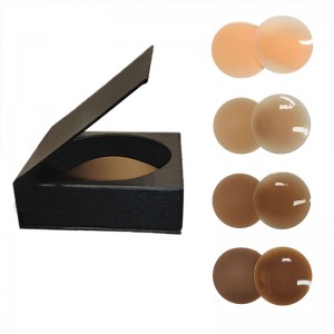 Hållbar rundformadhesiv silikonbra -bröstvårtskydd