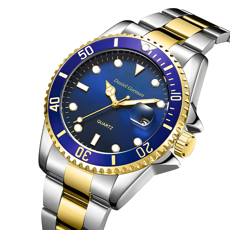 Daniel Gorman Top Quality Men \\ 's Sports Watch Waterproof Classic rostfritt stål Strap Fashion Men \\' s Watch Business Quartz Watchrm001