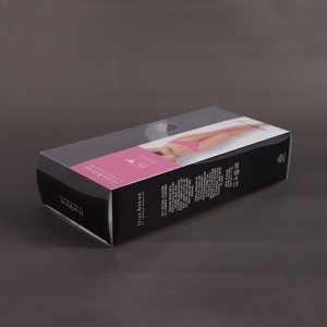Pet Rectangular Panties Packaging Box PVC Transparent Plastic Folding Box