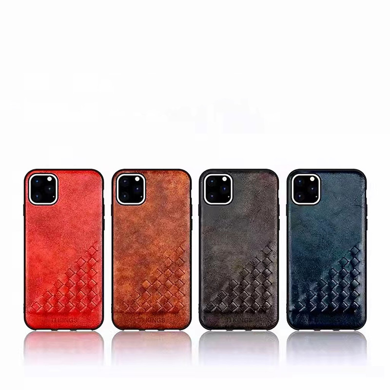 Lämplig för Apple 13 och Apple 13Pro telefonfodral, ren handvävd italiensk Mad Horse Cowhide Mobiltelefonhölster