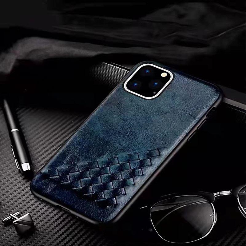 Lämplig för Apple 13 och Apple 13Pro telefonfodral, ren handvävd italiensk Mad Horse Cowhide Mobiltelefonhölster