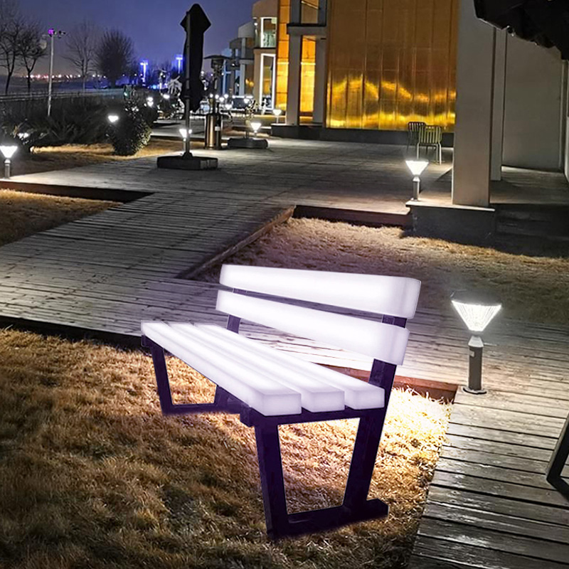 16 färger LED möbler Vattentäta trädgårdsbänkar laddningsbart litiumbatteri utomhus LED -stol