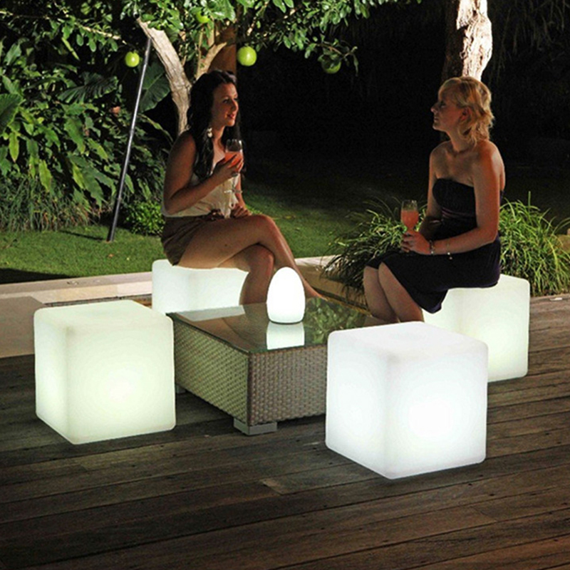 LED LUMINOUS CUBE Light Creative Outdoor Waterproof Stool KTV Square Chair Bar Stool Concert för Event Atmosphere Layout