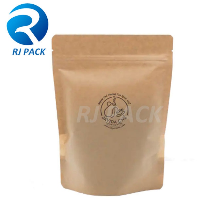 En-sida belagd ren Kraft Paper Pouch