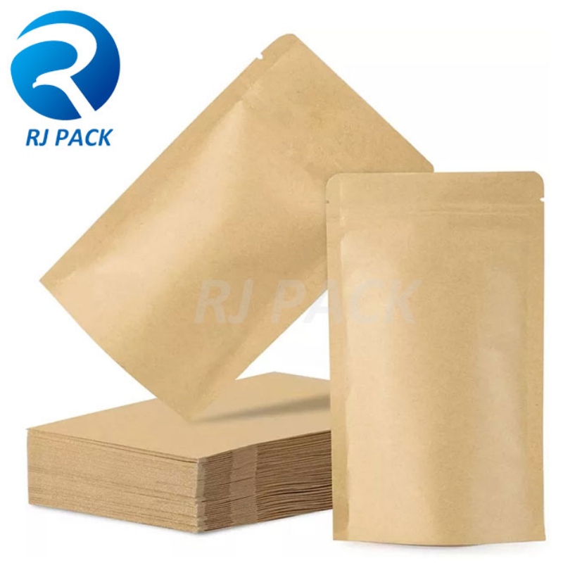 En-sida belagd ren Kraft Paper Pouch