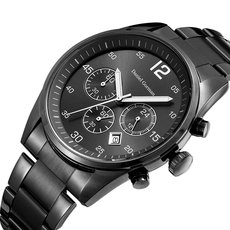 Daniel Gorman RM2210 Ny design Hot Sell Leather Band Metallic Quartz Twist Platinum Genève Luxury Men Watches
