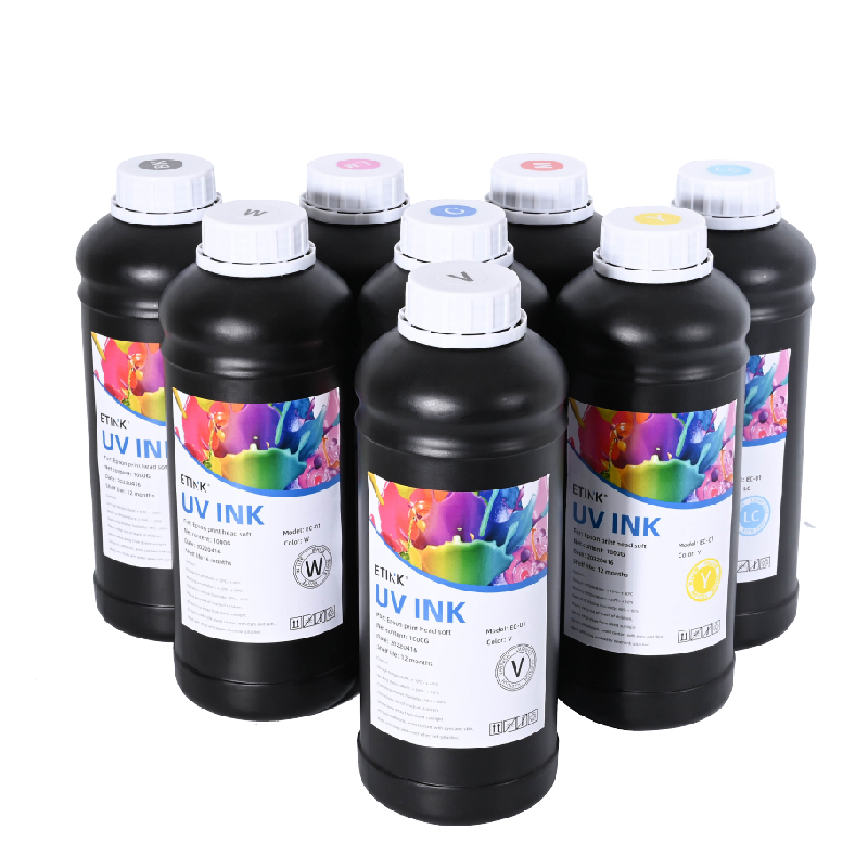 UV-LED-mjukt bläck är lämpligt för Epson Print Head för att skriva ut PVC TPU
